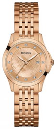 Bulova 97S112 Reloj para Mujer con Diamantes y Color Rosa