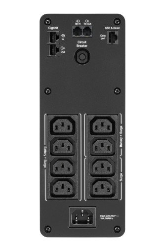 APC BR1600SI Sistema de alimentación ininterrumpida (UPS) Línea interactiva 1,6 kVA 960 W 8 salidas AC APC BR1600SI Sistema de alimentación ininterrumpida (UPS) Línea interactiva 1,6 kVA 960 W 8 salidas AC