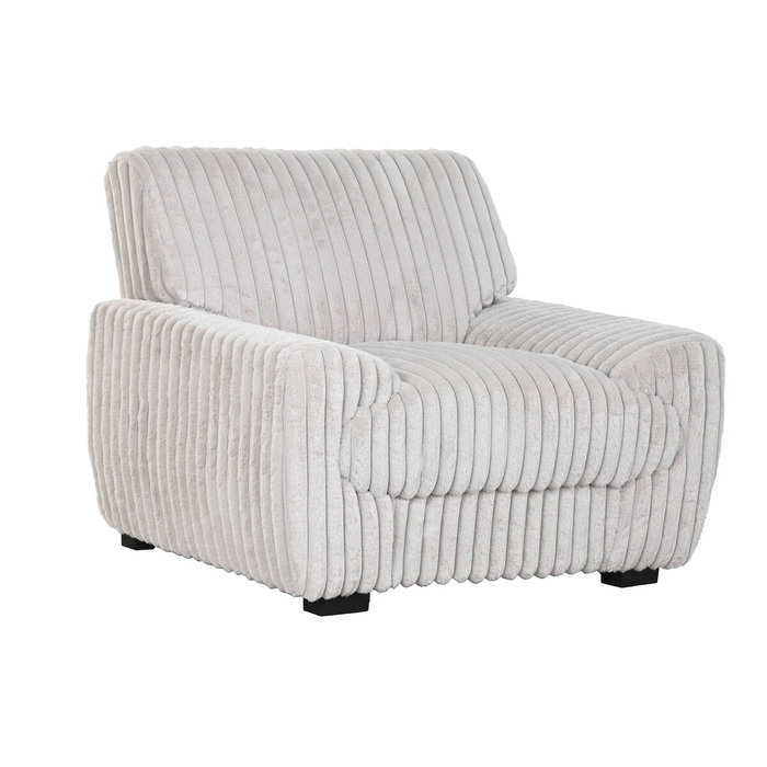 DKD Home Decor Sillón de Poliéster con Acabado de Pelo Beige