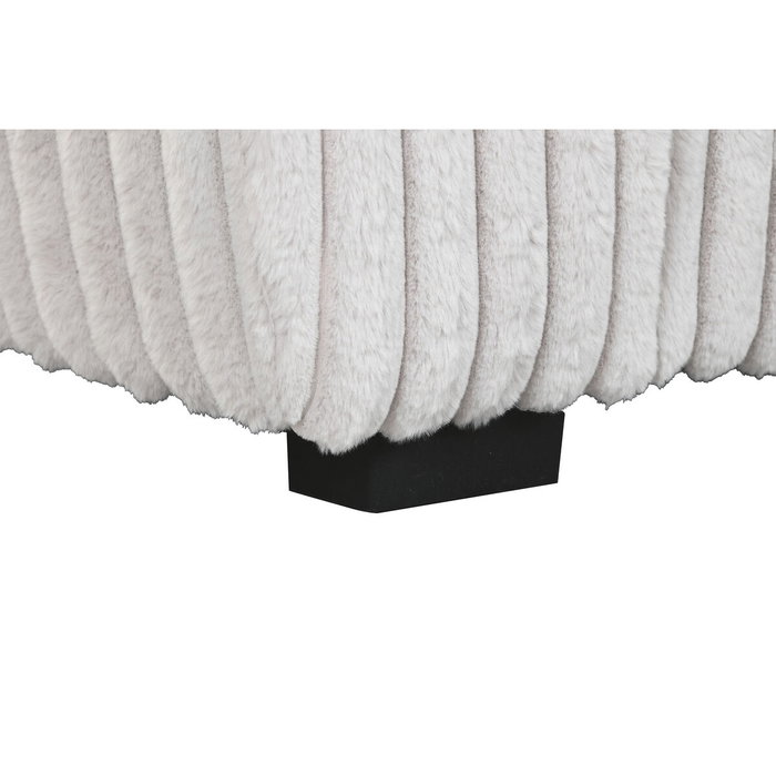 DKD Home Decor Sillón de Poliéster con Acabado de Pelo Beige