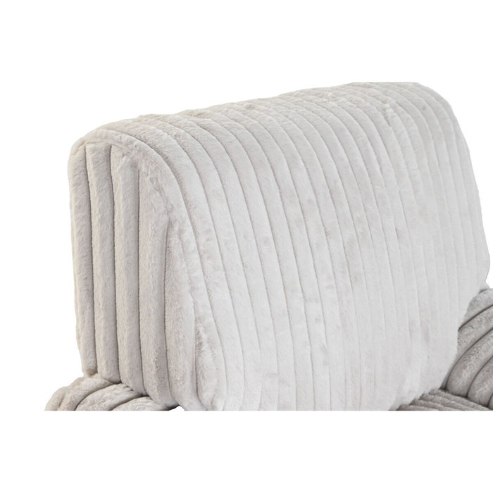 DKD Home Decor Sillón de Poliéster con Acabado de Pelo Beige