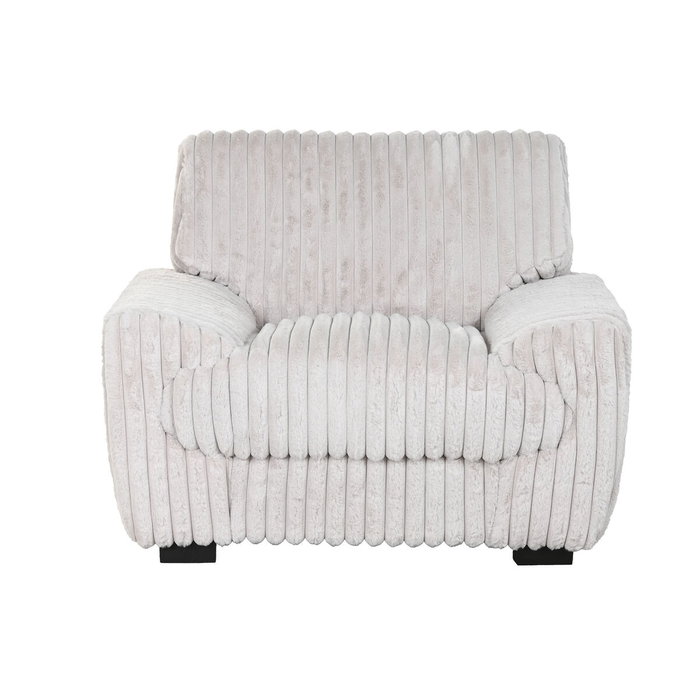DKD Home Decor Sillón de Poliéster con Acabado de Pelo Beige