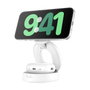 Belkin WIZ035kqWH Cargador Inalámbrico 2 en 1 Ajustable con MagSafe y Qi2, Blanco