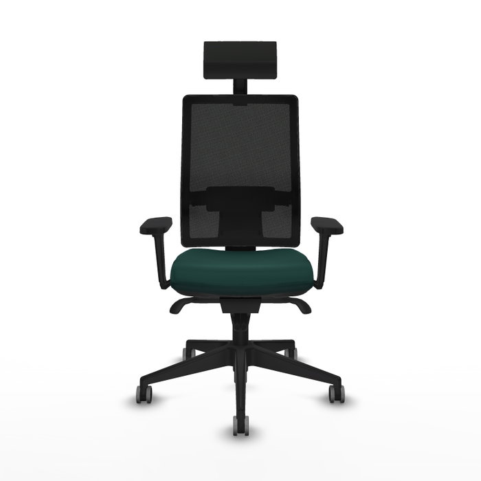 PIQUERAS Y CRESPO Silla de oficina Horna con mecanismo Sincro, Verde botella y Negro PIQUERAS Y CRESPO Silla de oficina Horna con mecanismo Sincro, Verde botella y Negro