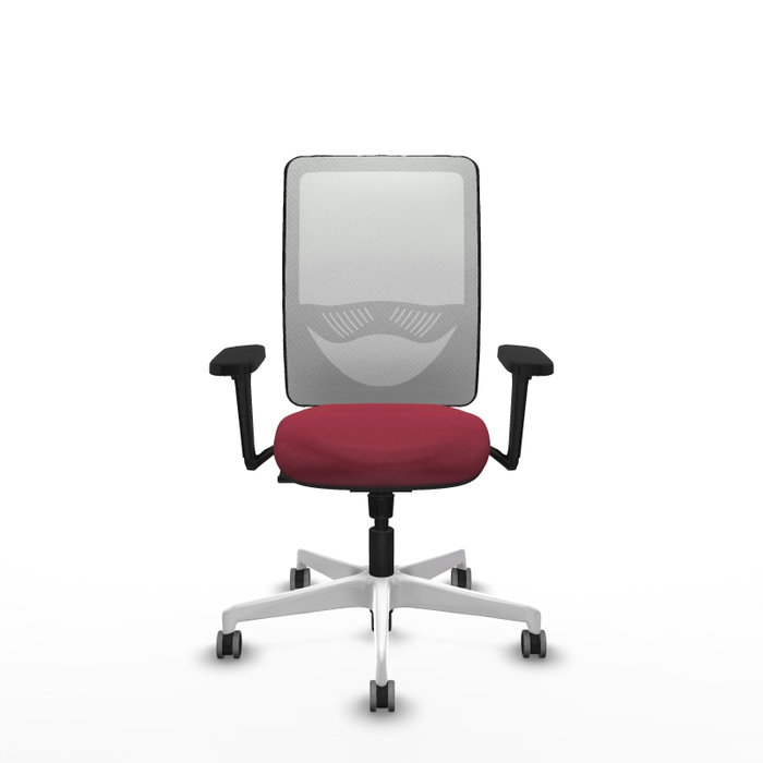 PIQUERAS Y CRESPO Silla de oficina Zulema con mecanismo Sincro, Granate y Blanco PIQUERAS Y CRESPO Silla de oficina Zulema con mecanismo Sincro, Granate y Blanco