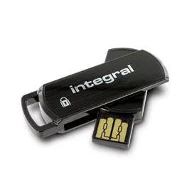 Integral INFD16GB360SEC Pendrive USB 16 GB USB 2.0 Tipo A Negro con Llavero, Plug and Play, Compatible con Windows y Mac