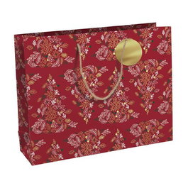 Clairefontaine Bolsa de Papel Kraft Decorada Navidad Red Forrest Pack de 6