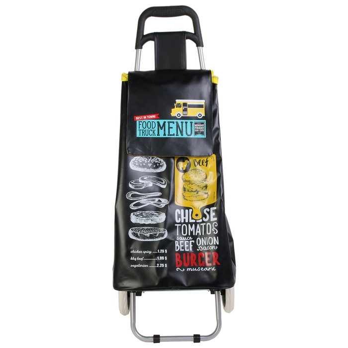 Entre Temps Carro Compra Food Truck Authentic y Menu, 50L, 95cm, Bolso PVC, Cremallera Trasera Entre Temps Carro Compra Food Truck Authentic y Menu, 50L, 95cm, Bolso PVC, Cremallera Trasera