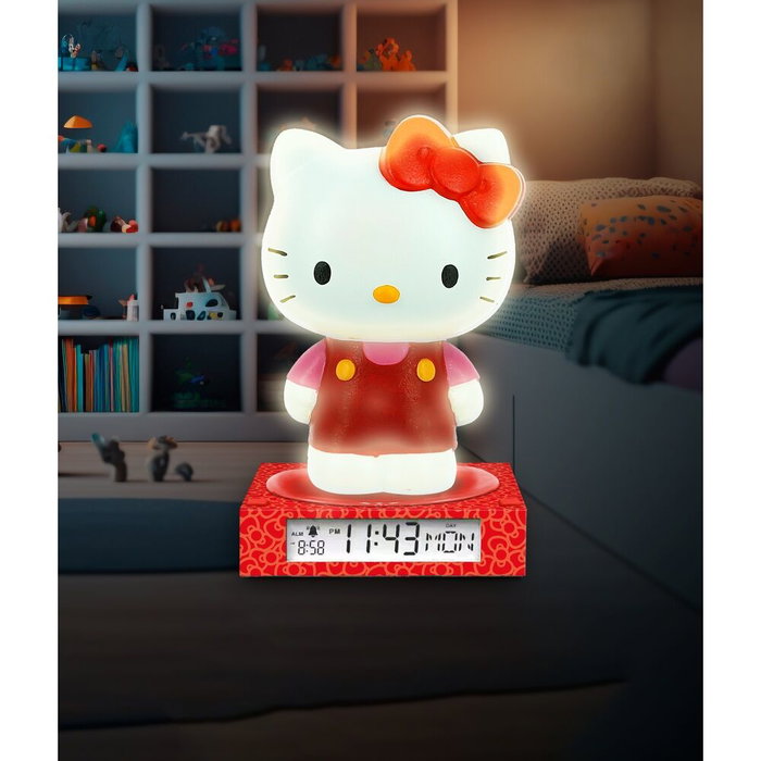 KIDS LICENSING Lámpara 3D Despertador Hello Kitty and Friends 15x15x25cm
