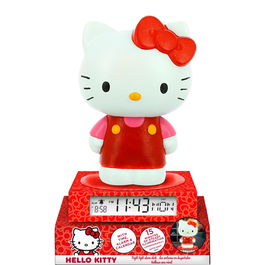KIDS LICENSING Lámpara 3D Despertador Hello Kitty and Friends 15x15x25cm