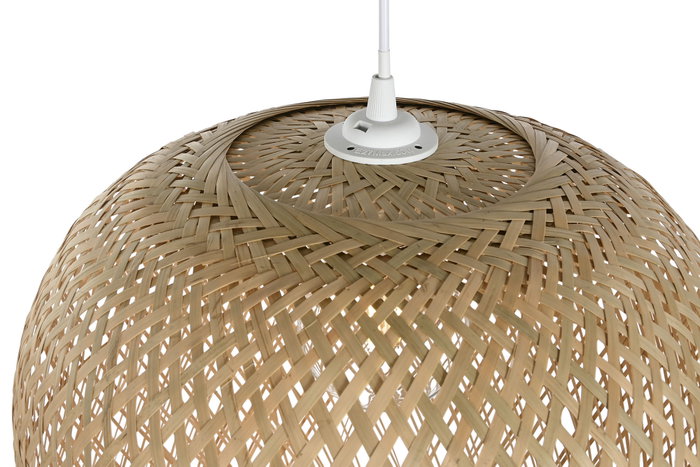 DKD Home Decor Lámpara de Techo de Ratán Hecha a Mano Natural 40x40x70 cm