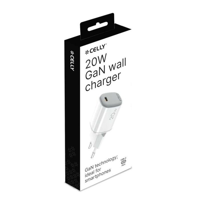 Cargador de Pared Celly UPTC1USBC20WWH Blanco