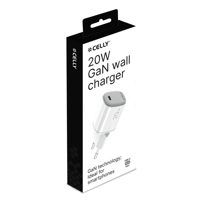 Cargador de Pared Celly UPTC1USBC20WWH Blanco