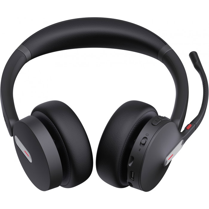 Yealink BH70 Dual UC Auriculares Inalámbricos Bluetooth USB-A para Oficina, Cancelación Activa de Ruido, Negro