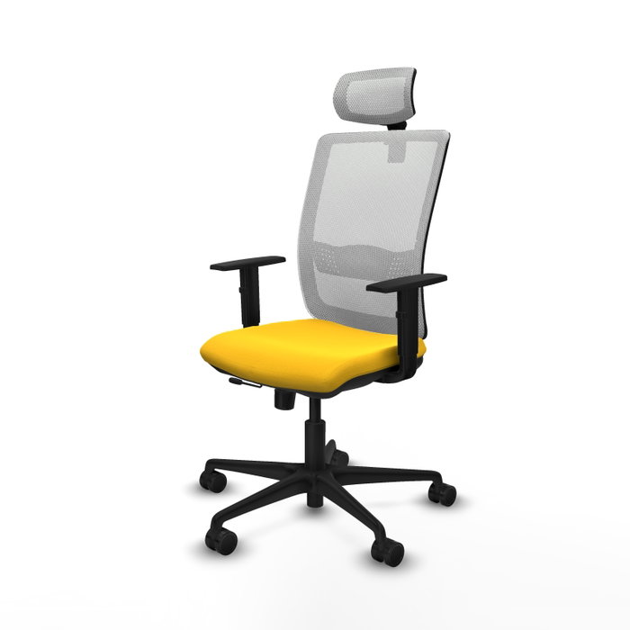 PIQUERAS Y CRESPO Silla de oficina Haches Amarillo y Blanco PIQUERAS Y CRESPO Silla de oficina Haches Amarillo y Blanco