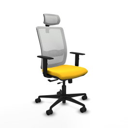 PIQUERAS Y CRESPO Silla de oficina Haches Amarillo y Blanco