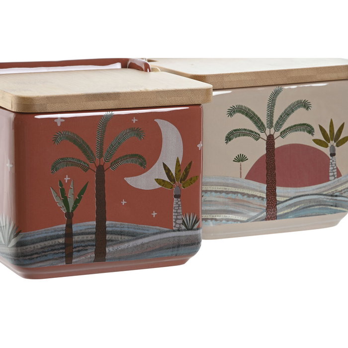 DKD Home Decor Set de 2 Saleros Calima 750ml en Colores Surtidos