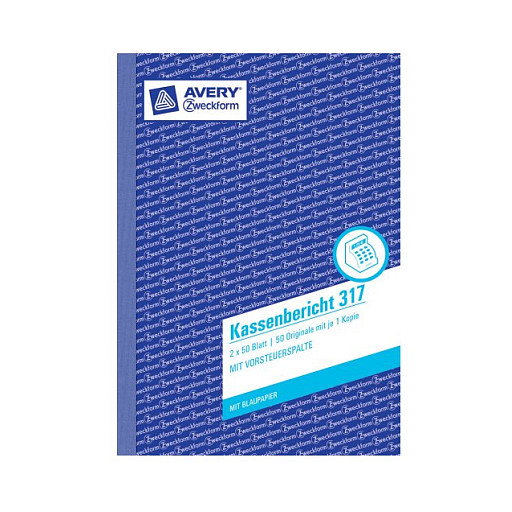 AVERY Zweckform Kassenbericht Formularbuch 317 AVERY Zweckform Kassenbericht Formularbuch 317