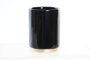 DKD Home Decor Vaso Negro Dorado Gres Metal Colonial Glam 8 x 10 x 8 cm (2 Unidades)