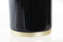 DKD Home Decor Vaso Negro Dorado Gres Metal Colonial Glam 8 x 10 x 8 cm (2 Unidades)