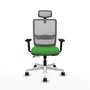 PIQUERAS Y CRESPO Silla de oficina Haches con mecanismo Sincro/Traslack Verde y Gris