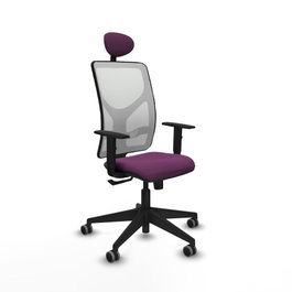 PIQUERAS Y CRESPO Silla de oficina Motilla con mecanismo Sincro, Morado y Blanco