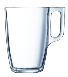 Voluto Taza Mug de Vidrio, Capacidad 32 cl / 320 ml, 111 mm de Alto (Set de 6)