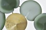 DKD Home Decor Perchero Pared Oriental Verde Menta Dorado Metal 6 x 24 x 45 cm (2 Unidades)