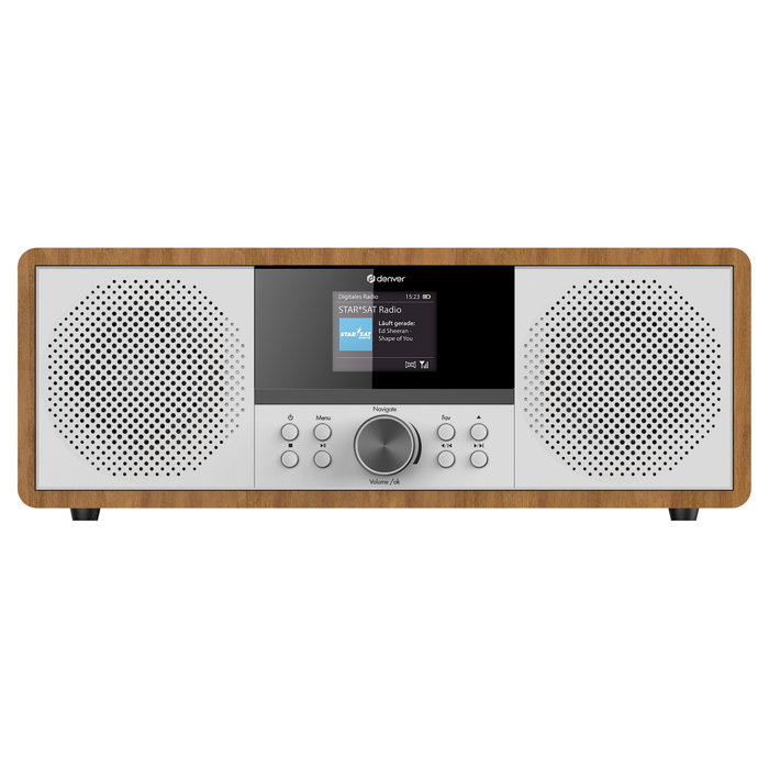 Denver MIR-270DW Radio por Internet con CD y Bluetooth en Madera Oscura Denver MIR-270DW Radio por Internet con CD y Bluetooth en Madera Oscura