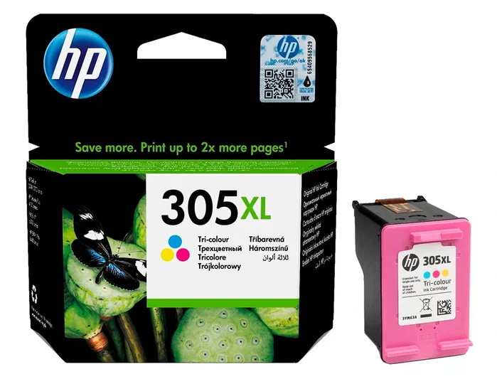 HP Cartucho de tinta Original 305XL Tricolor de Alta Capacidad HP Cartucho de tinta Original 305XL Tricolor de Alta Capacidad