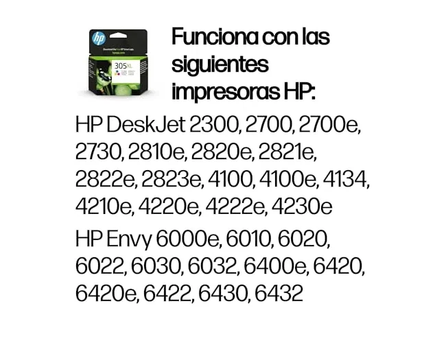 HP Cartucho de tinta Original 305XL Tricolor de alta capacidad