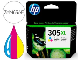 HP Cartucho de tinta Original 305XL Tricolor de alta capacidad