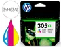 HP Cartucho de tinta Original 305XL Tricolor de Alta Capacidad