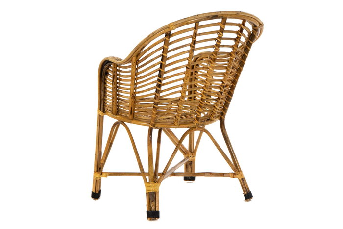 DKD Home Decor Sillón Balinés de Mimbre Natural - 56x81x54 cm - Altura Asiento 40 cm - Colección Bali2