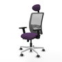 PIQUERAS Y CRESPO Silla de oficina Zulema Morada con Malla Gris