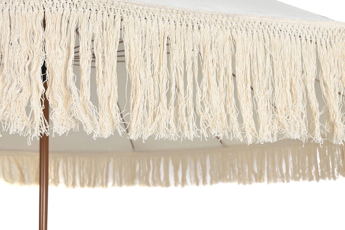 DKD Home Decor Parasol Terraza Y Jardin Beige Poliester Acero 250 x 236 x 250 cm (2 Unidades)