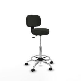 PIQUERAS Y CRESPO Taburete Llanos CL Bali negro con base cromada
