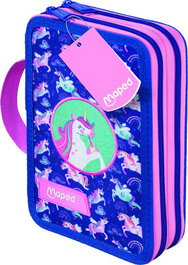 Plumier Cremallera Maped 2 Pisos Unicorn 38 Piezas