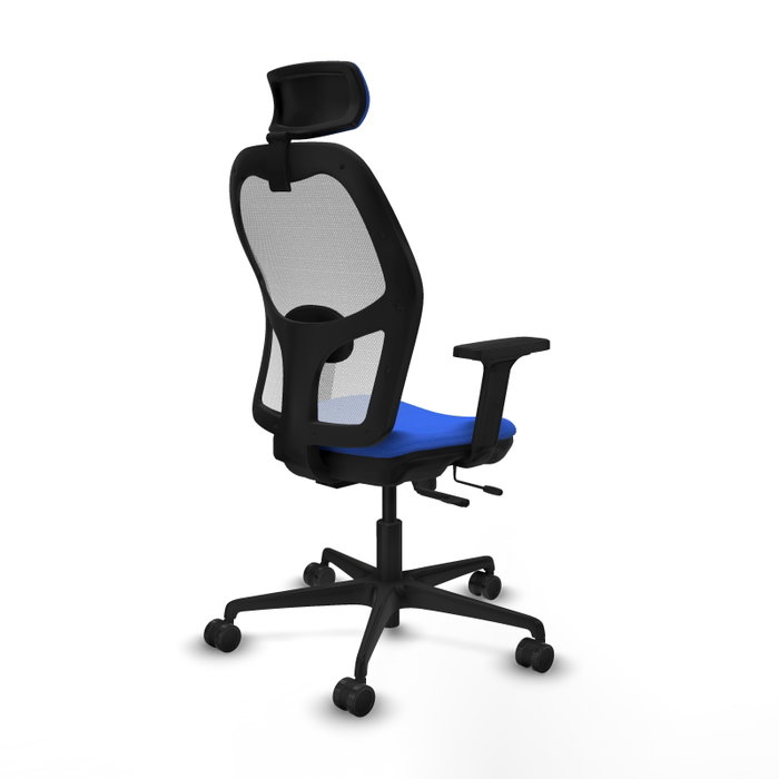 PIQUERAS Y CRESPO Silla de oficina Jorquera con mecanismo Sincro/Traslack Azul y Blanco