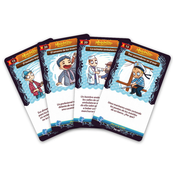 Mind Maze - Juego de Mesa: ¡Así Es la Vida! | Juego de Cartas de Lógica con 40 Historias Reales | Recomendado +14 años | Español