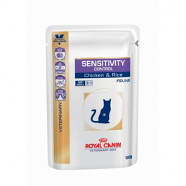 Royal Canin Alimento Húmedo para Gatos Sensitivity Control Sabor Pollo 12 Sobres x 85 gr