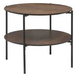 GARLE GARLE003925 Mesa de Centro de Madera Natural, 60 x 60 x 40 cm