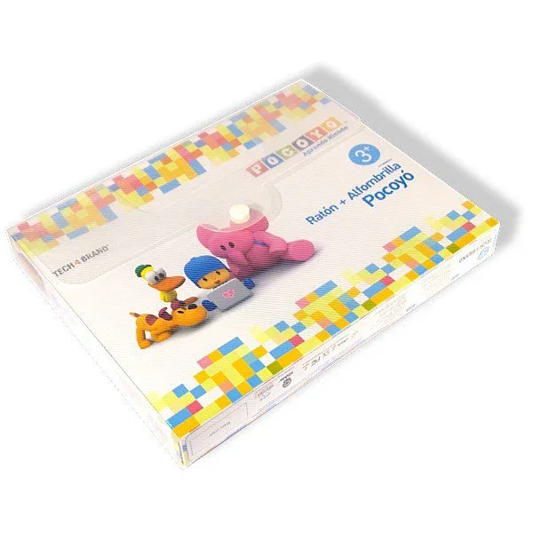 Pocoyo Kit Ratón Óptico USB con Alfombrilla - Ratón de ordenador para niños
