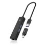 ICY BOX IB-HUB1439 Hub USB 3.2 Gen 1 con Gigabit Ethernet RJ45 Negro