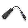 ICY BOX IB-HUB1439 Hub USB 3.2 Gen 1 con Gigabit Ethernet RJ45 Negro