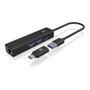 ICY BOX IB-HUB1439 Hub USB 3.2 Gen 1 con Gigabit Ethernet RJ45 Negro