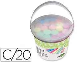 Liderpapel Tiza para Suelo Cubilete 20 Unidades Colores Surtidos