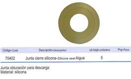 Junta de silicona de obturación para descargador de agua