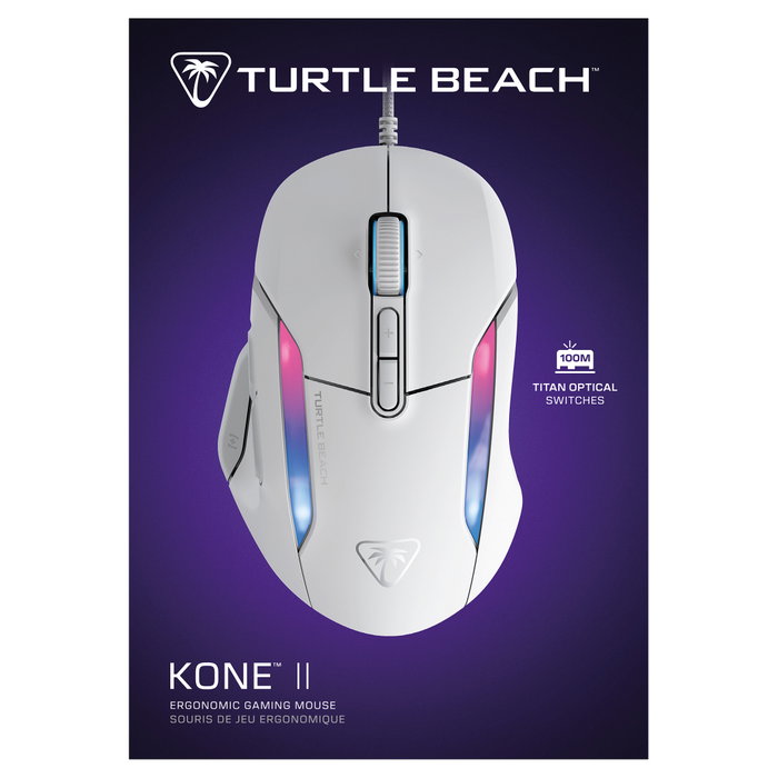 Turtle Beach Kone II Ratón para Juegos Ergonómico, Blanco Turtle Beach Kone II Ratón para Juegos Ergonómico, Blanco