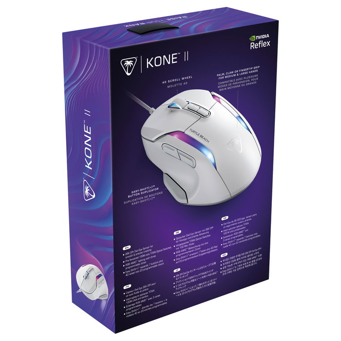 Turtle Beach Kone II Ratón para Juegos Ergonómico, Blanco Turtle Beach Kone II Ratón para Juegos Ergonómico, Blanco